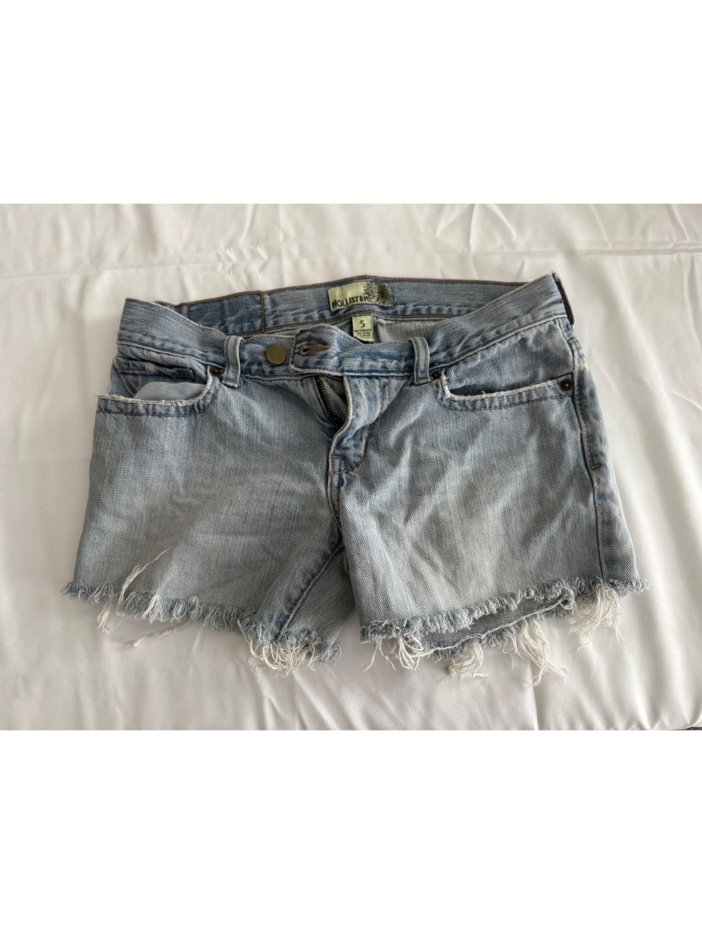 Hollister Light Blue Denim Cutoff Shorts Size 5